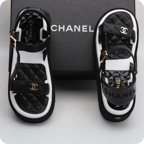 Sandália Chanel Plataform Black