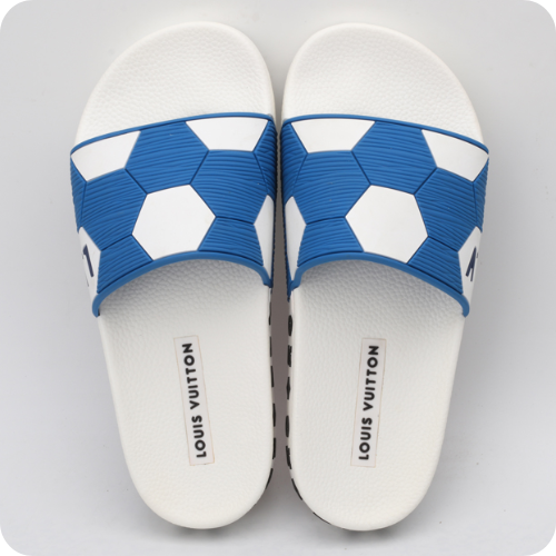 Chinelo LV Slipper White Blue