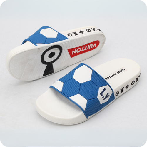 Chinelo LV Slipper White Blue