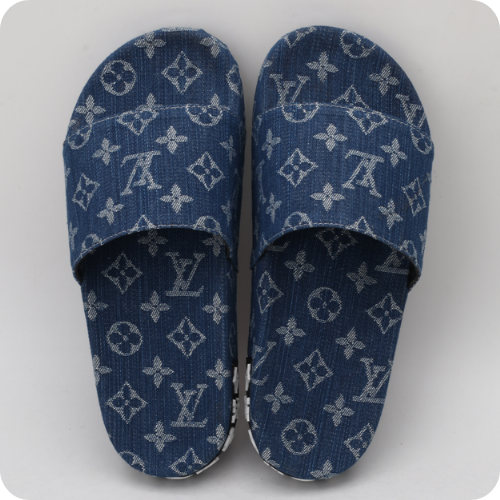 Chinelo LV Slipper Logo White