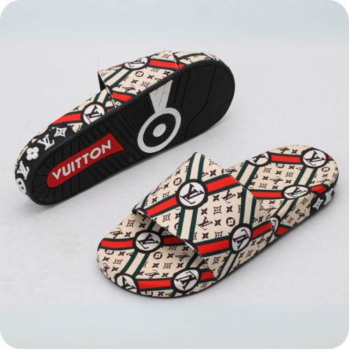 Chinelo LV Slipper Line Red