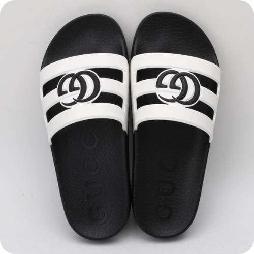 Chinelo Gucci Slipper White Black