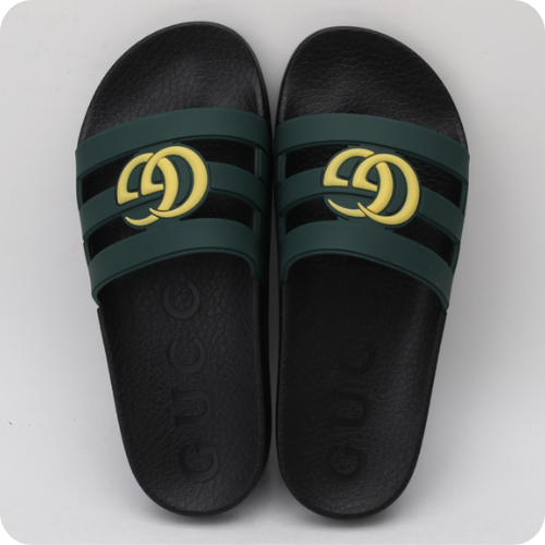 Chinelo Gucci Slipper Black Green