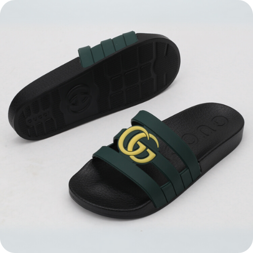 Chinelo Gucci Slipper Black Green