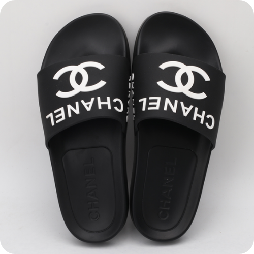 Chinelo Chanel Slipper Black