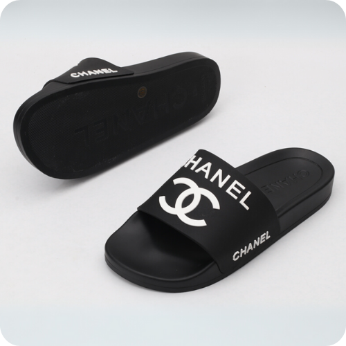 Chinelo Chanel Slipper Black