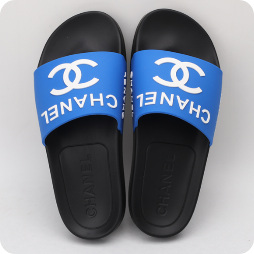 Chinelo Chanel Slipper Black Blue
