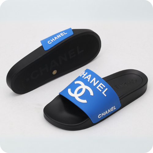 Chinelo Chanel Slipper Black Blue