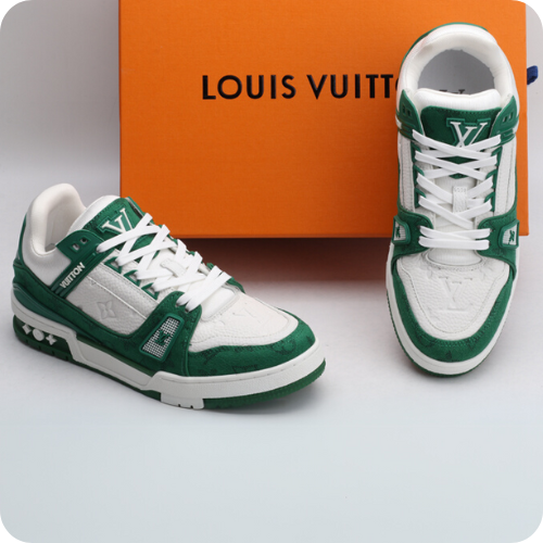Tênis LV Trainer White Green v2