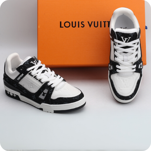 Tênis LV Trainer White Black v2