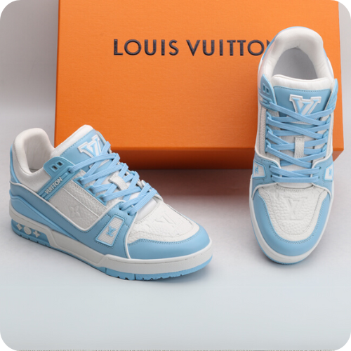 Tênis LV Trainer Baby Blue