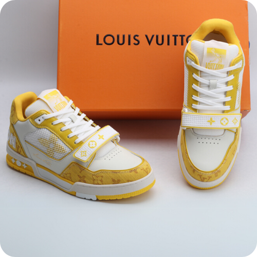 Tênis LV Trainer White Yellow v3