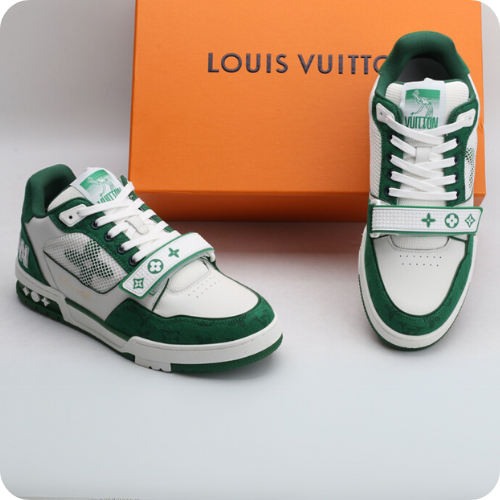 Tênis LV Trainer White Green v3