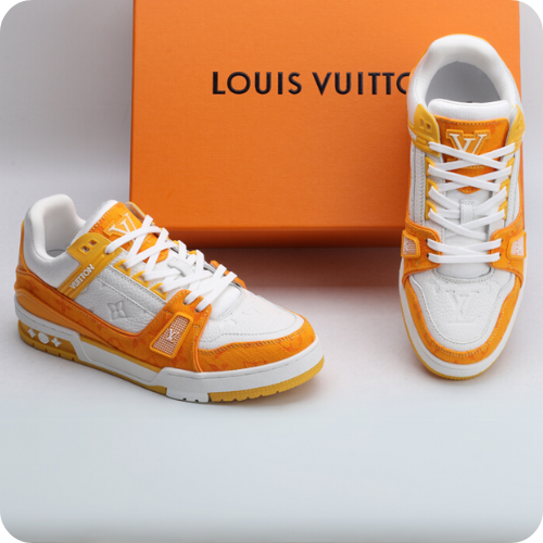 Tênis LV Trainer White Orange v2