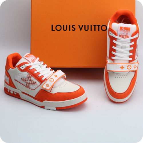 Tênis LV Trainer White Orange v3