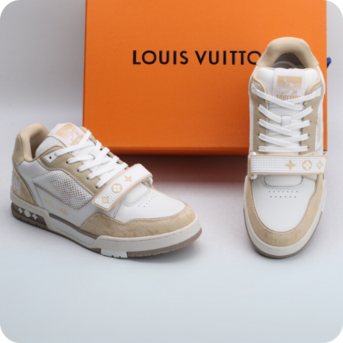 Tênis LV Trainer White Beige