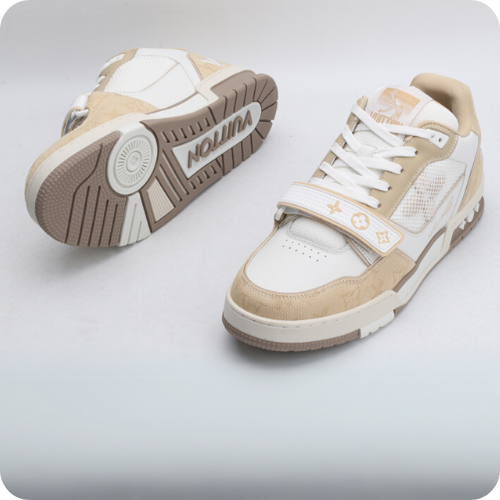 Tênis LV Trainer White Beige