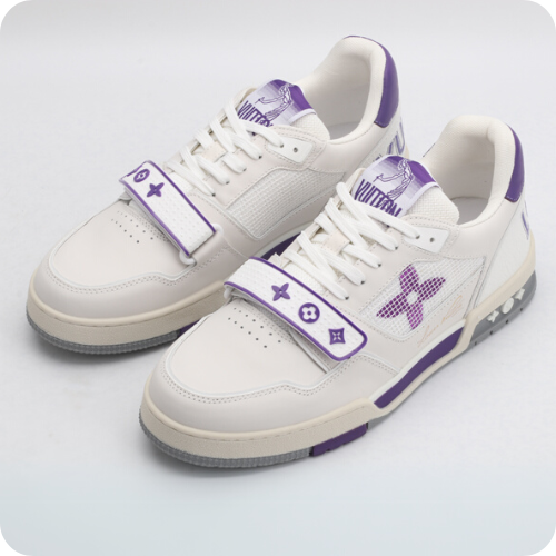 Tênis LV Trainer White Purple v3 Premium