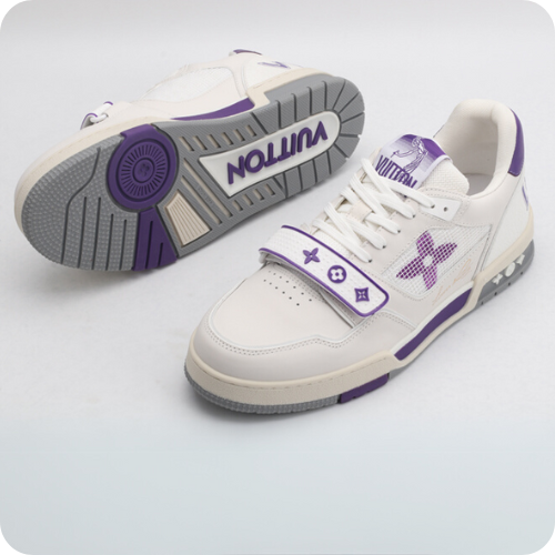 Tênis LV Trainer White Purple v3 Premium